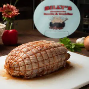 Turkey Roll with Seafood Cornbread