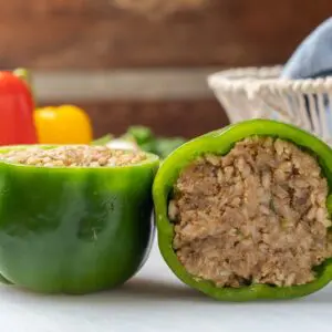 Boudin Stuffed Bell Peppers